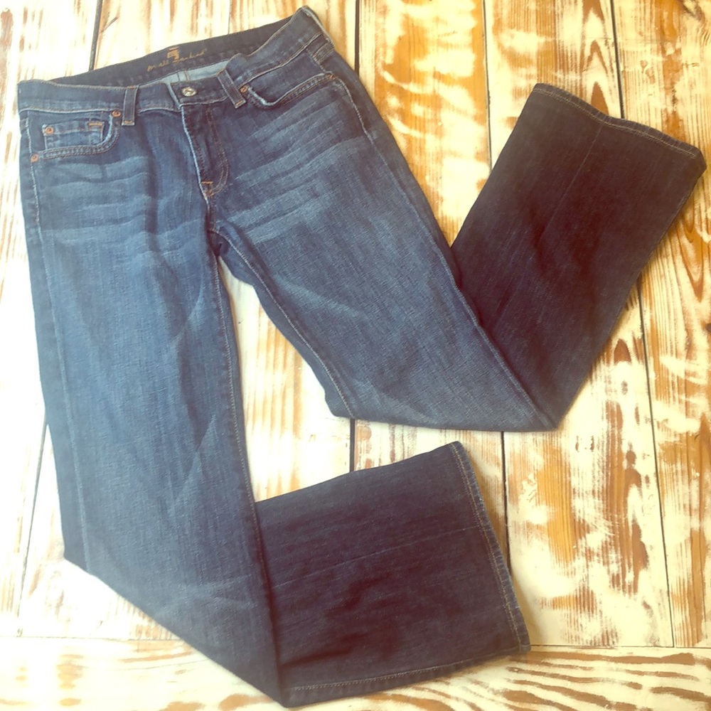 7 For All Mankind Bootcut Blue Jeans Size 27 Short